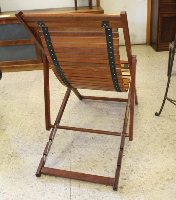 Sedia sdraio in legno a bandelle - Image 3