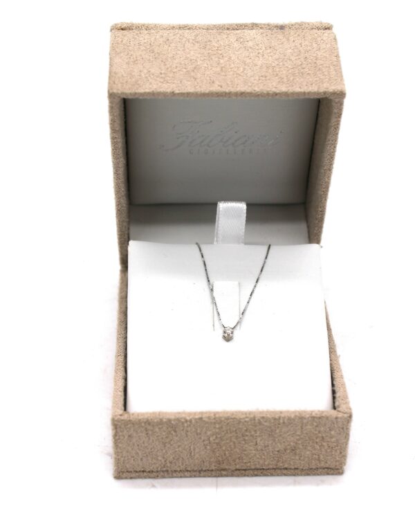 Collana in argento con punto luce