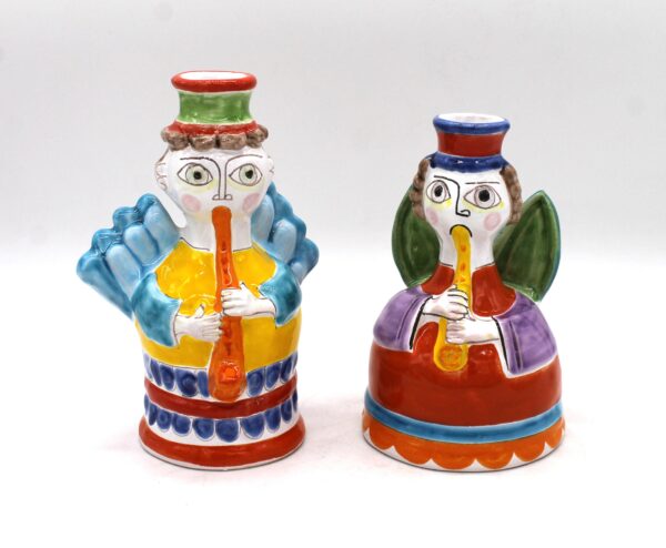 Coppia angeli in ceramica De Simone