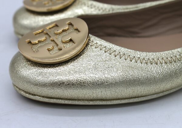 Scarpe ballerine Tory Burch dorate - Image 8