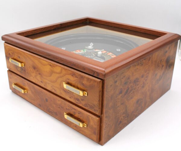 Cofanetto scatola da gioco con fiches e roulette - Image 5