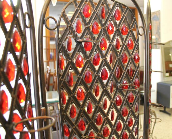 Separè in ferro e pietre rosse - Image 5