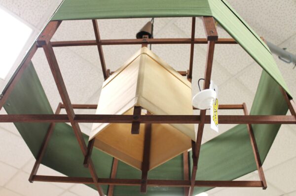 Lampadario in tessuto e legno - Image 6
