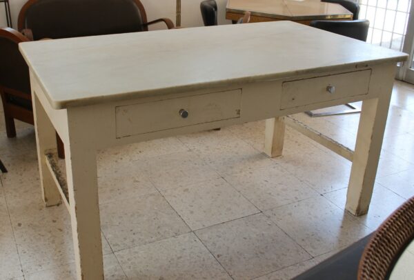 Tavolo con piano in marmo - immagine 2