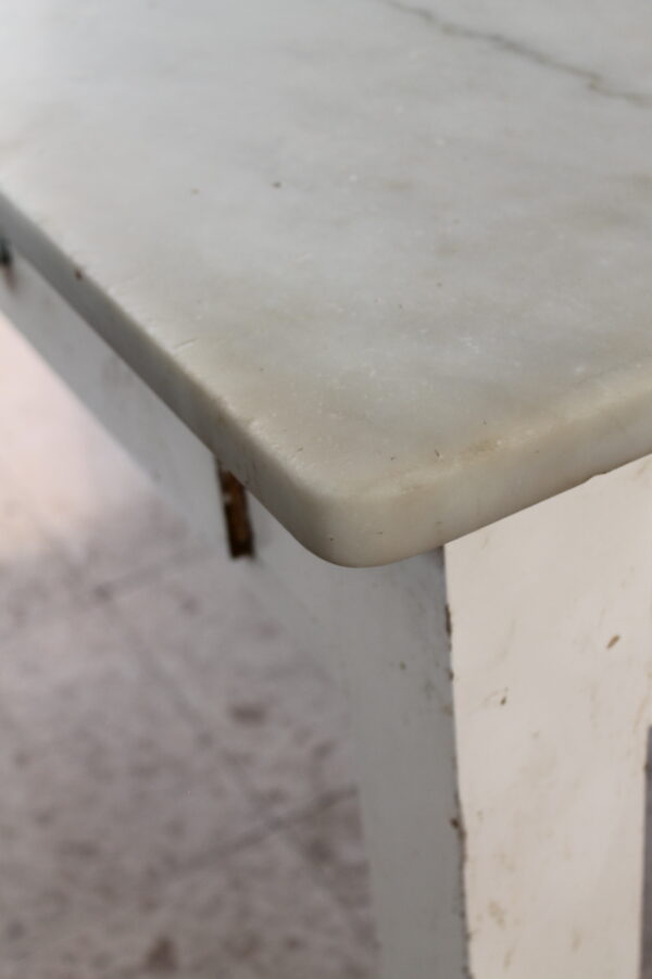 Tavolo con piano in marmo - immagine 5