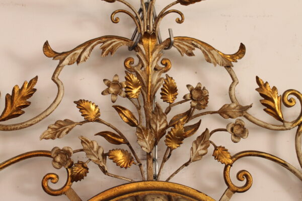Specchio tondo decorato in ferro - immagine 3