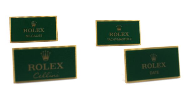 Porta orologio, targhette e porta catalogo originali Rolex - immagine 5