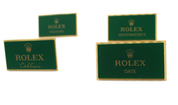 Porta orologio, targhette e porta catalogo originali Rolex - immagine 7