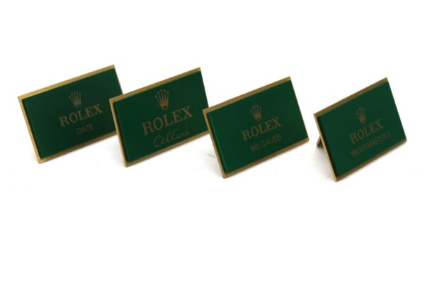 Porta orologio, targhette e porta catalogo originali Rolex - immagine 10