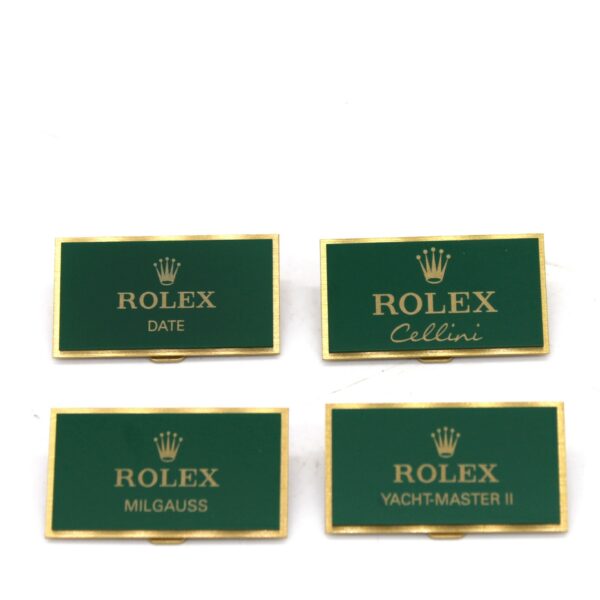 Porta orologio, targhette e porta catalogo originali Rolex - immagine 11