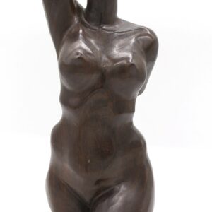 Miniatura di busto di donna in legno