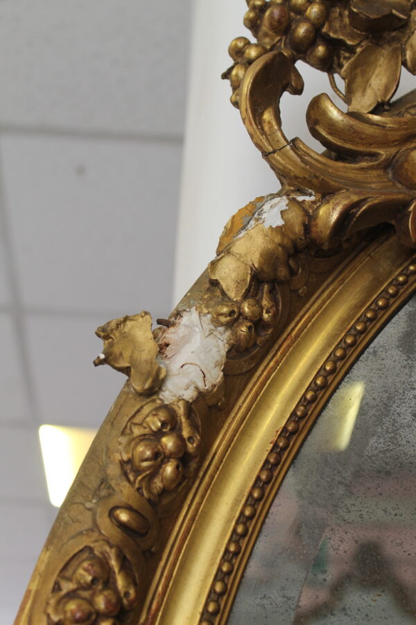 Specchio d'epoca con cornice dorata - immagine 6