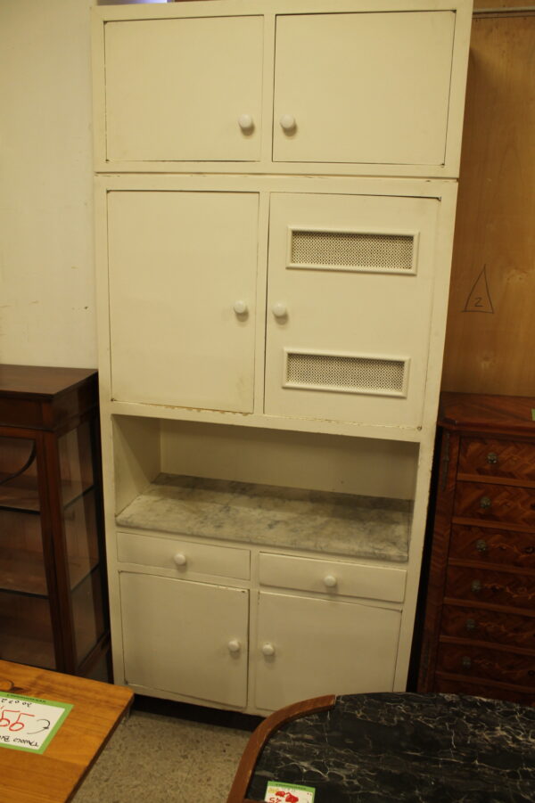 Credenza vintage ripiano in marmo - immagine 2
