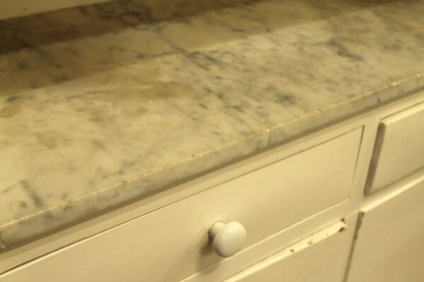 Credenza vintage ripiano in marmo - immagine 4
