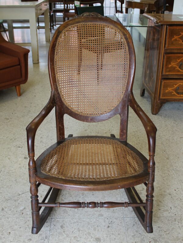 Sedia a dondolo d'epoca - immagine 2