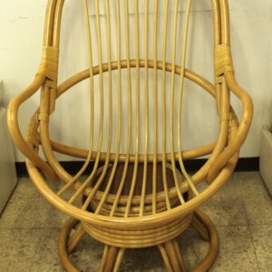 Poltrona bamboo girevole + cuscino