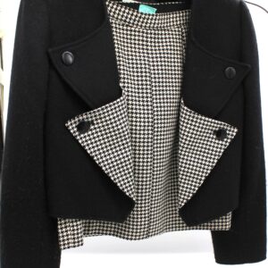 Completo Valentino in tartan bianco e nero