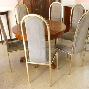 Set sei sedie in ottone