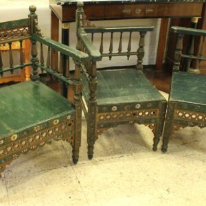 Tris divanetto in legno d'epoca