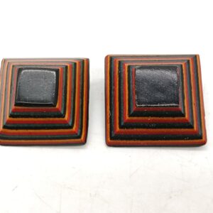 Orecchini Missoni in legno