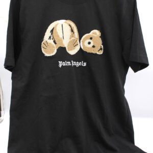 T-Shirt Palm Angels nera con orsacchiotto