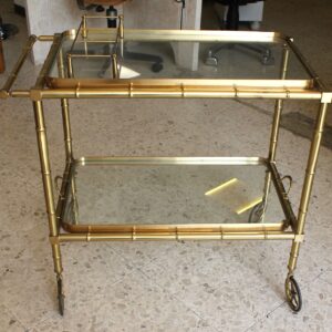 Carrello portavivande in ottone