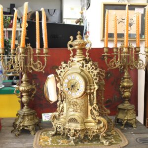 Orologio + due candelabri