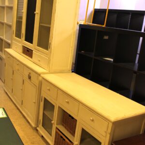 Mobile credenza doppio corpo + credenza bassa bianca